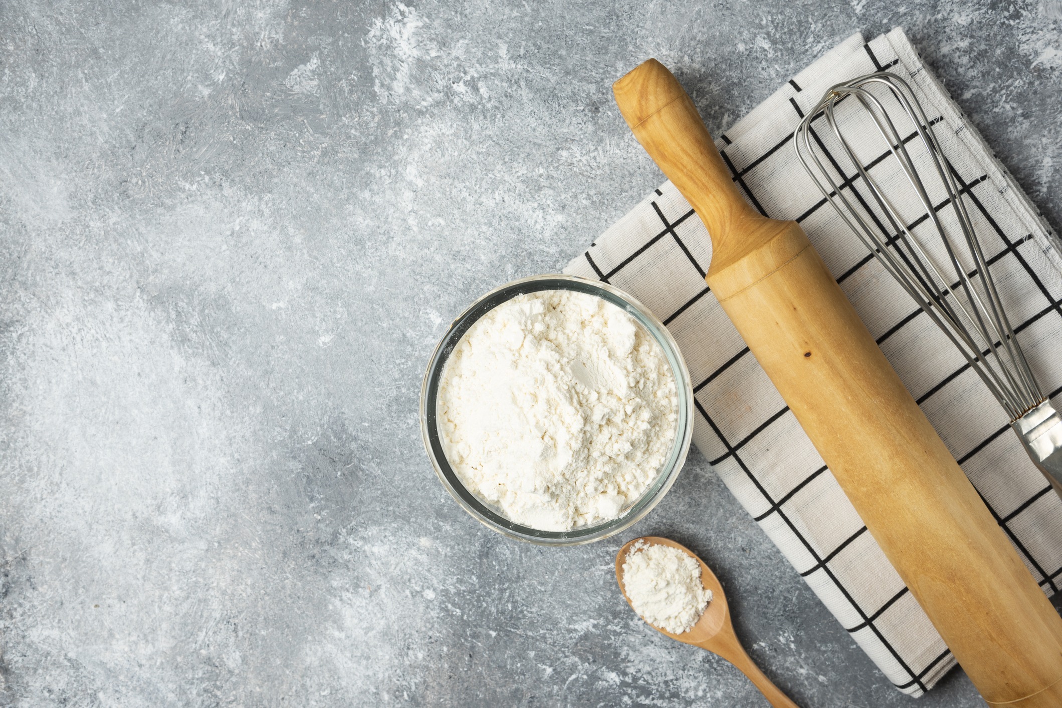 bowl of whole wheat flour