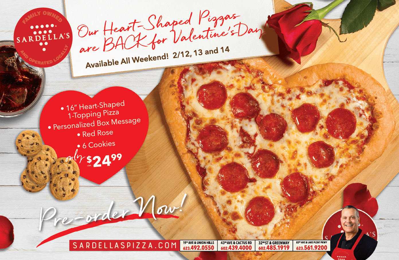 HeartShaped Pizza Valentine's Day Special Sardella's Pizza & Wings